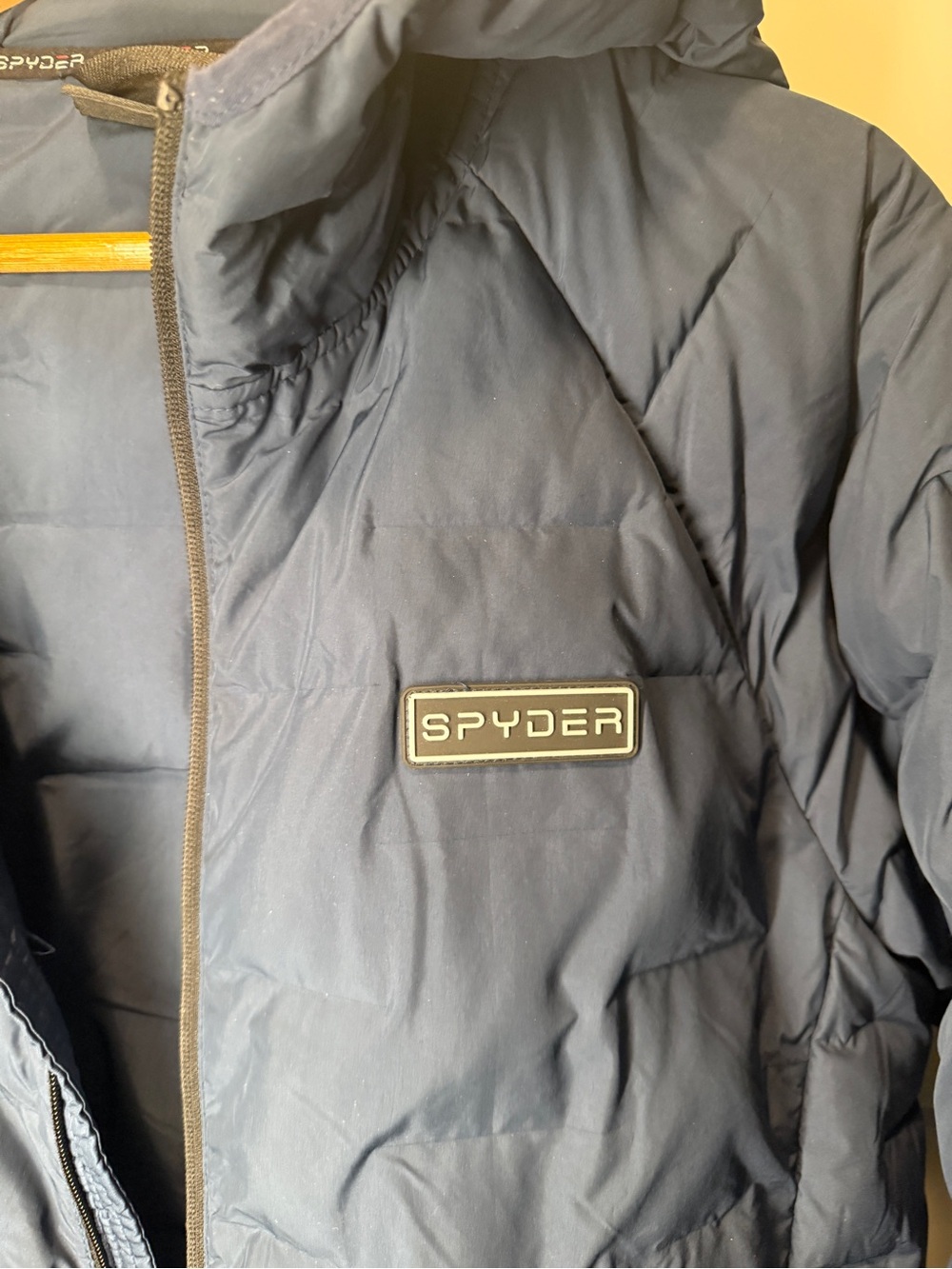 CLEARANCE 4/$15💸 Spyder Men’s Navy Hooded Down Puffer Jacket - Picture 2 of 6